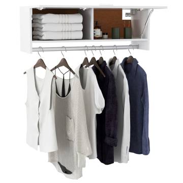 Compact White Wardrobe - 100x32.5x35 cm | HipoMarket