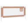 Toddler Safety Bed Rail Taupe | Durable & Washable 190x25 cm