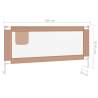 Toddler Safety Bed Rail Taupe | Durable & Washable 190x25 cm