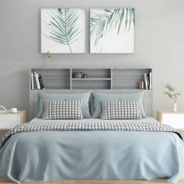 Grey Sonoma Headboard Cabinet - Perfect Bedroom Storage