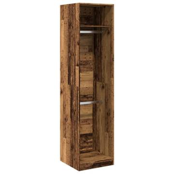 Stylish Old Wood Wardrobe - 50x50x200 cm Engineered Wood