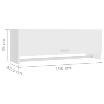 Compact White Wardrobe - 100x32.5x35 cm | HipoMarket