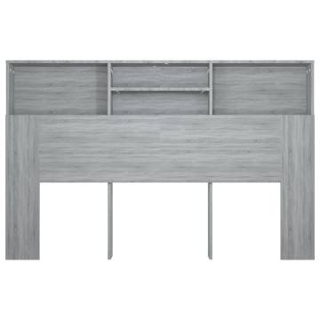 Grey Sonoma Headboard Cabinet - Perfect Bedroom Storage