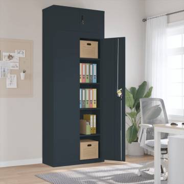 File Cabinet Anthracite 90x40x240 cm Steel - Sturdy Organizer