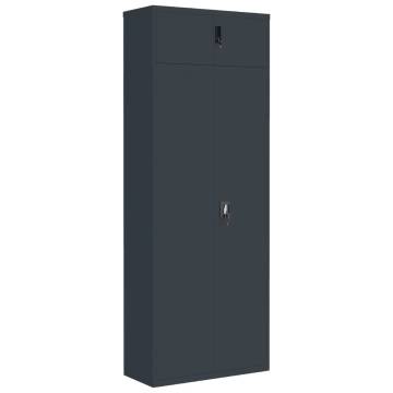 File Cabinet Anthracite 90x40x240 cm Steel - Sturdy Organizer