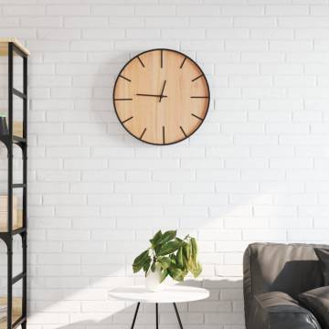 Wall Clock Brown Ø39 cm - Elegant Iron & Wood Design