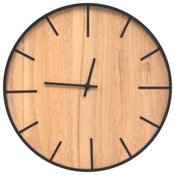 Wall Clock Brown Ø39 cm - Elegant Iron & Wood Design