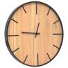 Wall Clock Brown Ø39 cm - Elegant Iron & Wood Design