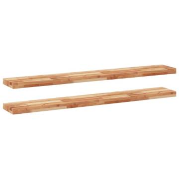 Floating Shelves 2 pcs - Solid Acacia Wood | HipoMarket UK