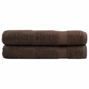 Premium Brown Towels SOLUND 2pcs 100x200cm 600gsm - Hipomarket