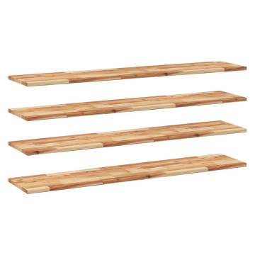 Floating Shelves - 4 pcs Solid Acacia Wood 140x30x2 cm