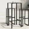 Stylish Black Bar Table - 50x50x110 cm | Durable Steel Design