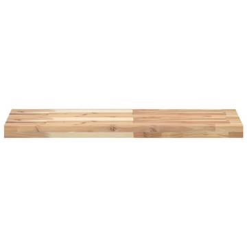 Floating Shelf 100x30x4 cm - Untreated Solid Acacia Wood