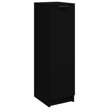 Shoe Cabinet Black 30x35x100 cm | Engineered Wood Storage