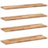 Floating Shelves 4 pcs - Solid Wood Acacia | HipoMarket