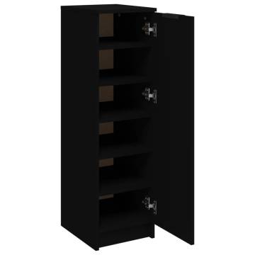 Shoe Cabinet Black 30x35x100 cm | Engineered Wood Storage