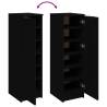 Shoe Cabinet Black 30x35x100 cm | Engineered Wood Storage