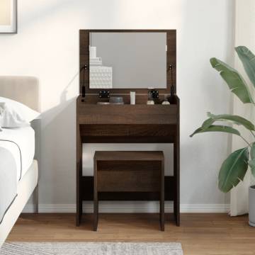 Dressing Table and Stool in Brown Oak - Stylish and Durable