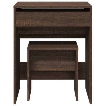 Dressing Table and Stool in Brown Oak - Stylish and Durable