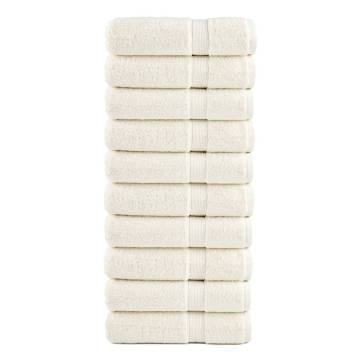 Premium Shower Towels SOLUND - 10 pcs Cream 70x140 cm