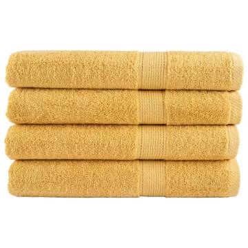 Premium Sauna Towels SOLUND - 4pcs Gold 80x200cm | Hygienic & Soft