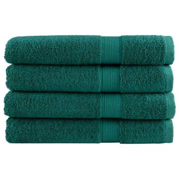 Premium SOLUND Green Towels 4 pcs - Soft & Absorbent