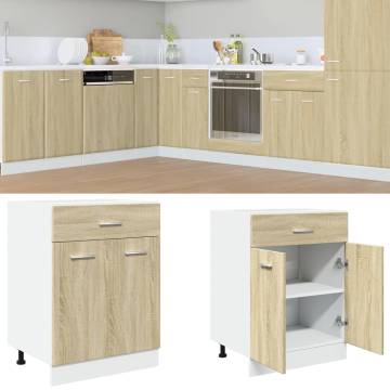 Sonoma Oak Drawer Bottom Cabinet - 60x46x81.5 cm