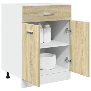 Sonoma Oak Drawer Bottom Cabinet - 60x46x81.5 cm