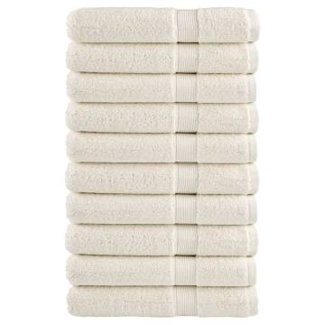 Premium Sauna Towels SOLUND 10 pcs Cream 80x200 cm - 600 gsm