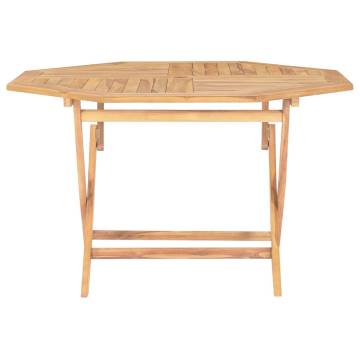 Folding Garden Table 120x120 cm - Solid Teak Wood | HipoMarket