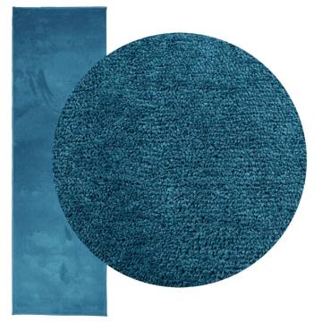 Rug OVIEDO Short Pile Turquoise 80x250 cm - Soft & Stylish