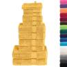 12 Piece Premium Towel Set SOLUND Gold - 600 GSM Quality