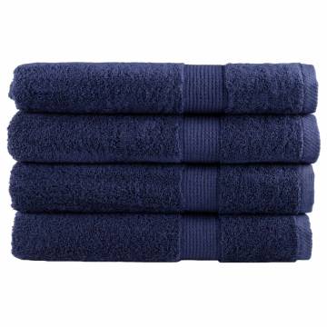 Premium SOLUND Navy Blue Towels - 4pcs, 100x200cm, 600gsm