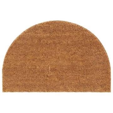 Door Mat Natural Half Round 40x60 cm Tufted Coir - HipoMarket