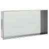 Shower Niche Brushed Silver | Stainless Steel 62x32x9 cm