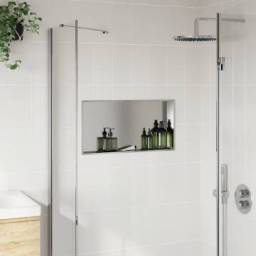 Shower Niche Brushed Silver | Stainless Steel 62x32x9 cm