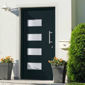 Buy Anthracite Aluminium & PVC Front Door 110x210 cm