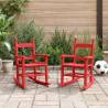  Rocking Chairs for Children 2 pcs Red Solid Wood Poplar Colour red Quantity in Package 2 