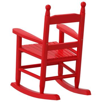 Children's Rocking Chairs - 2 pcs Red Solid Wood | HipoMarket