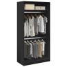  Wardrobe Black 100x50x200 cm Engineered Wood Colour black Size 100 x 50 x 200 cm Quantity in Package 1 Amount 1 shelf 