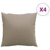 Comfortable 4-Piece Taupe Sofa Cushions - 60x60 cm