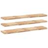 Floating Shelves 3 pcs - Untreated Solid Acacia Wood | HipoMarket