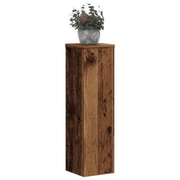 Stylish Plant Stand - 2pcs Old Wood 17x17x60 cm | HipoMarket