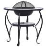 Mosaic Fire Pit Table - Blue & White Ceramic - 68 cm | HipoMarket