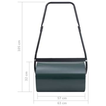 Lawn Roller Green and Black 63 cm 50 L - Durable and Lightweight