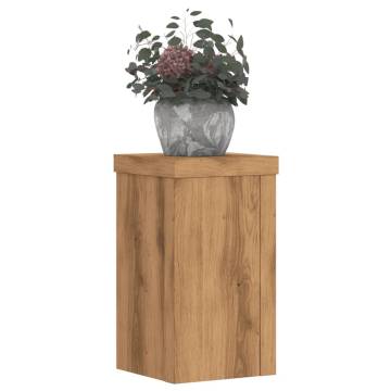 Artisian Oak Plant Stands - 2 pcs | Durable Engineered Wood