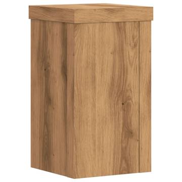 Artisian Oak Plant Stands - 2 pcs | Durable Engineered Wood