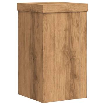 Artisian Oak Plant Stands - 2 pcs | Durable Engineered Wood