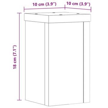 Artisian Oak Plant Stands - 2 pcs | Durable Engineered Wood