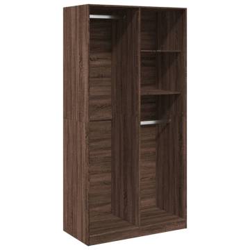 Stylish Brown Oak Wardrobe - 100x50x200 cm - Engineered Wood